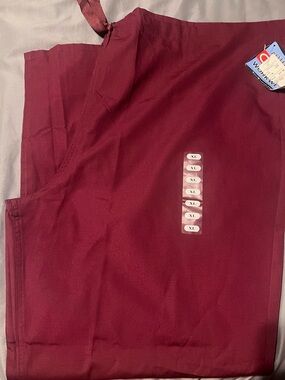 NWT Cherokee workwear Drawstring 3 pocket scrub Pants in Burgundy Wine